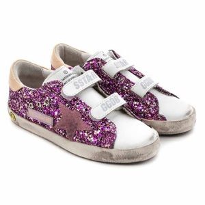 Golden Goose Girl's Old School Glitter Low-Top Sneakers